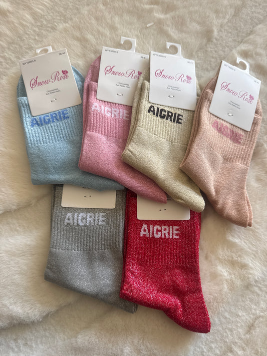 Chaussettes hautes à paillettes Aigrie