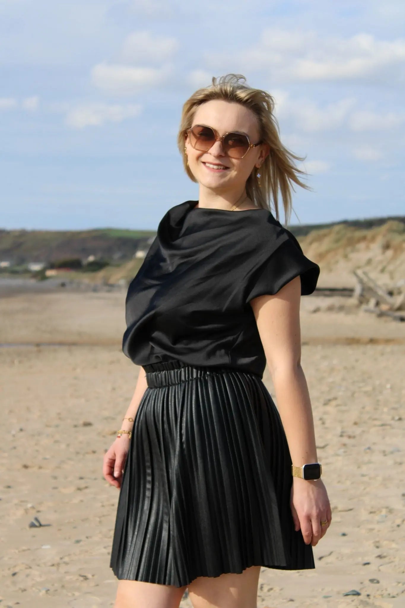 Jupe courte en similicuir Nala - Manyliaboutique