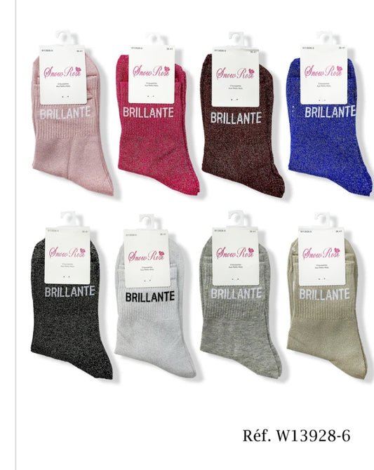 Chaussettes hautes à paillettes BRILLANTE