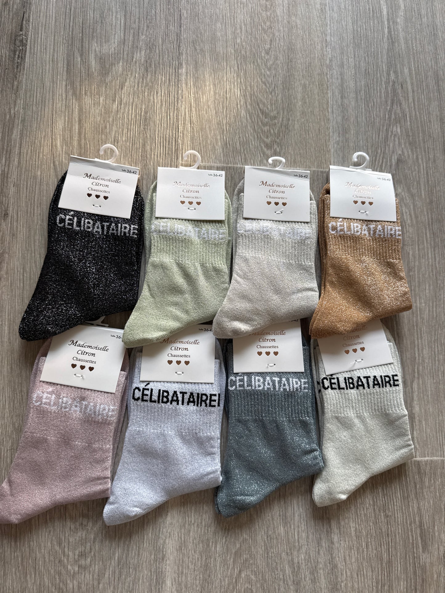 Chaussettes hautes à paillettes CÉLIBATAIRE