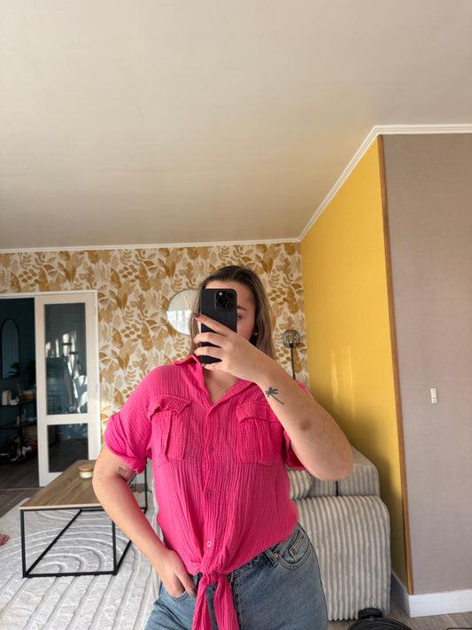 Chemise Marion Noir/Rose