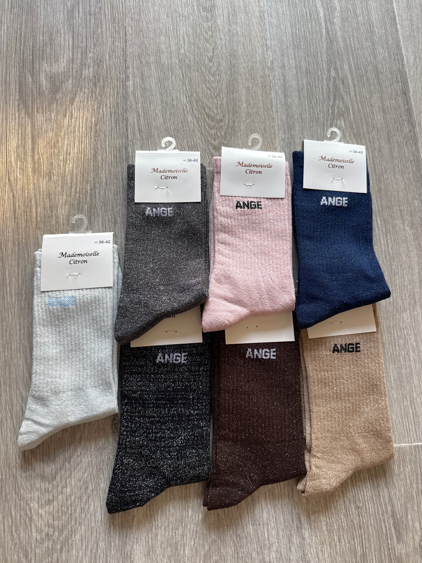 Chaussettes hautes à paillettes ANGE