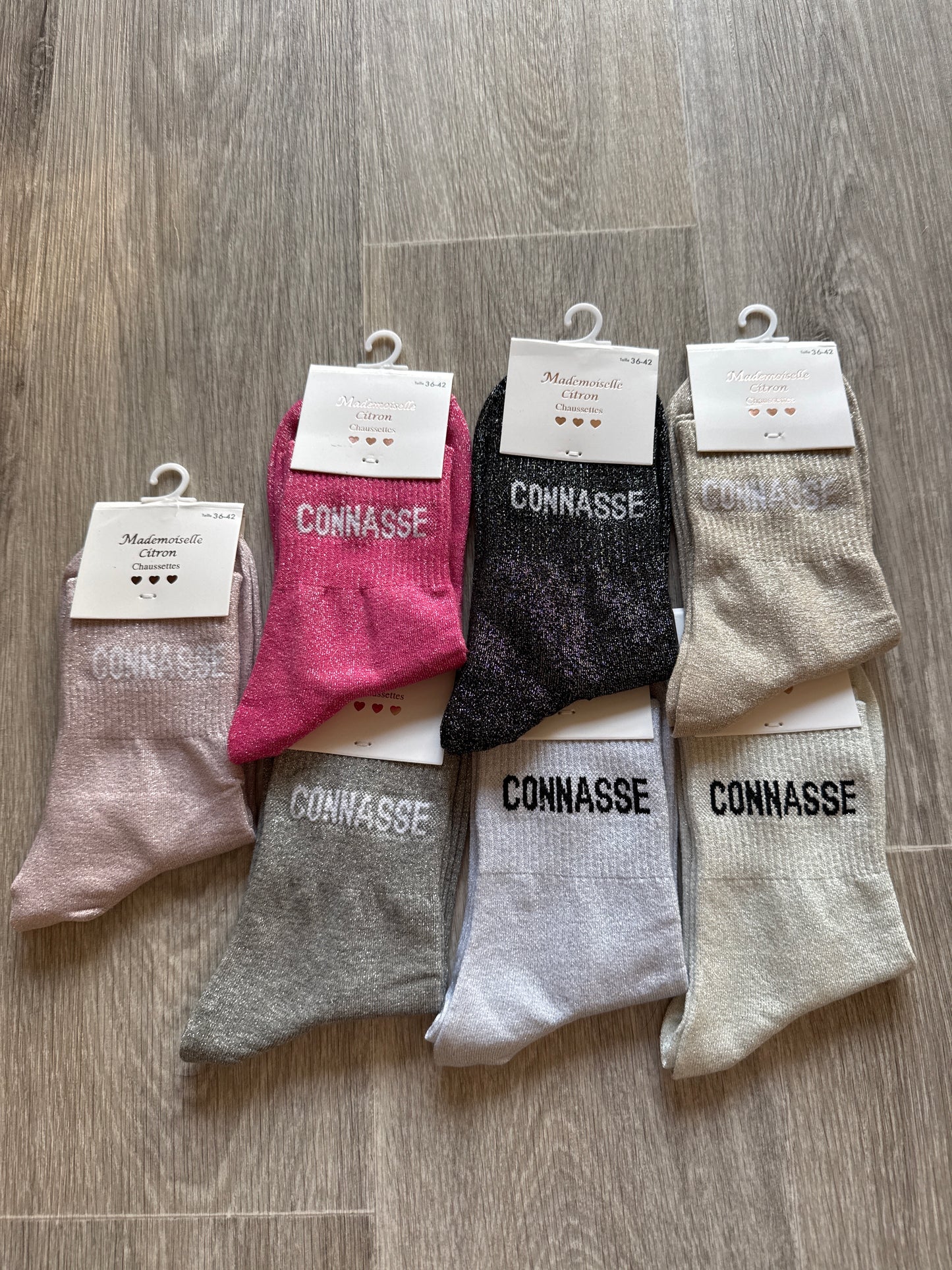 Chaussettes hautes à paillettes CONNASSE