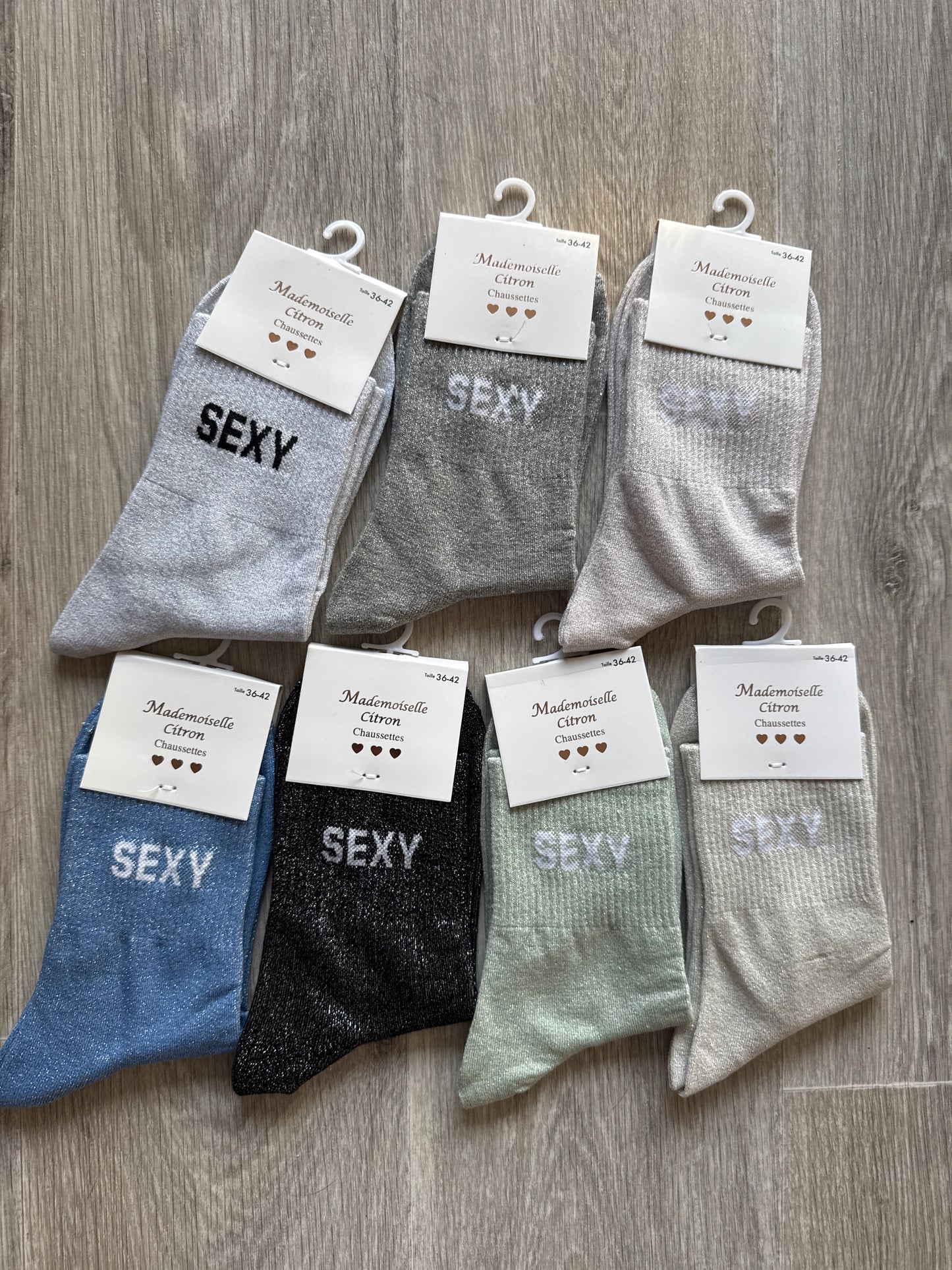 Chaussettes hautes à paillettes SEXY