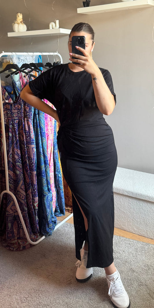 Robe longue Aria noir - Manyliaboutique