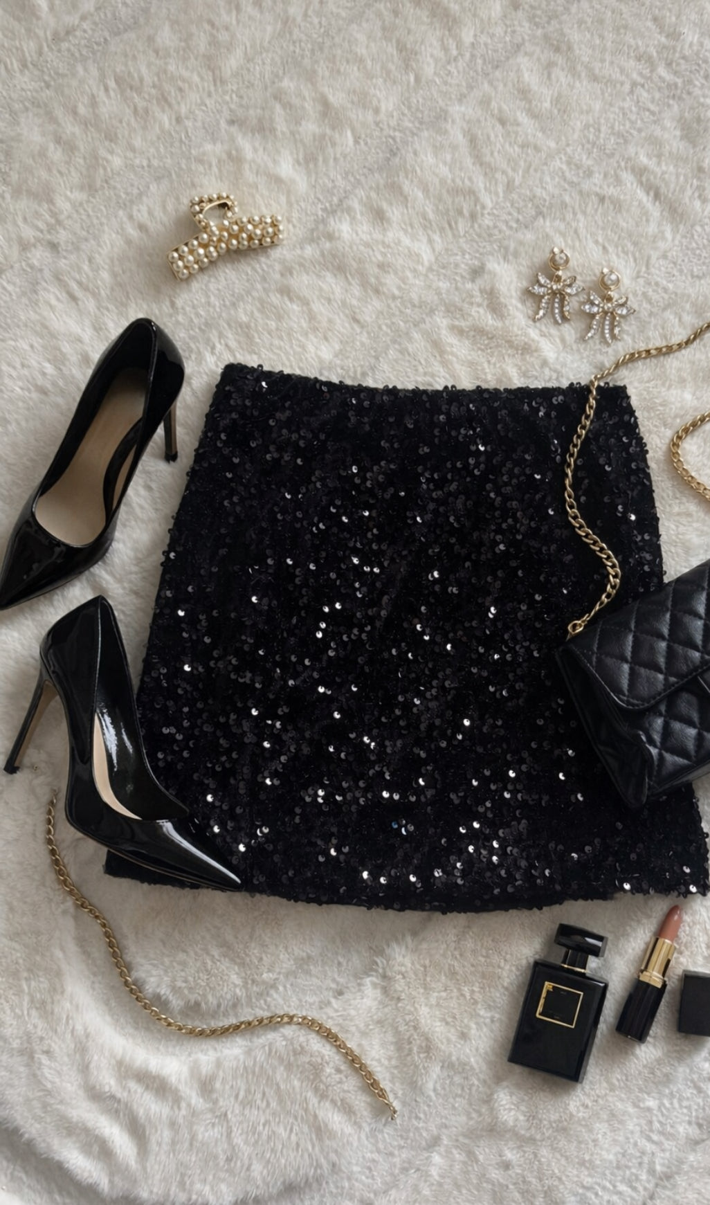 Jupe courte à sequin