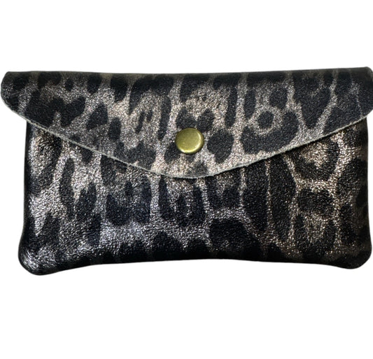 Porte monnaie léopard taupe