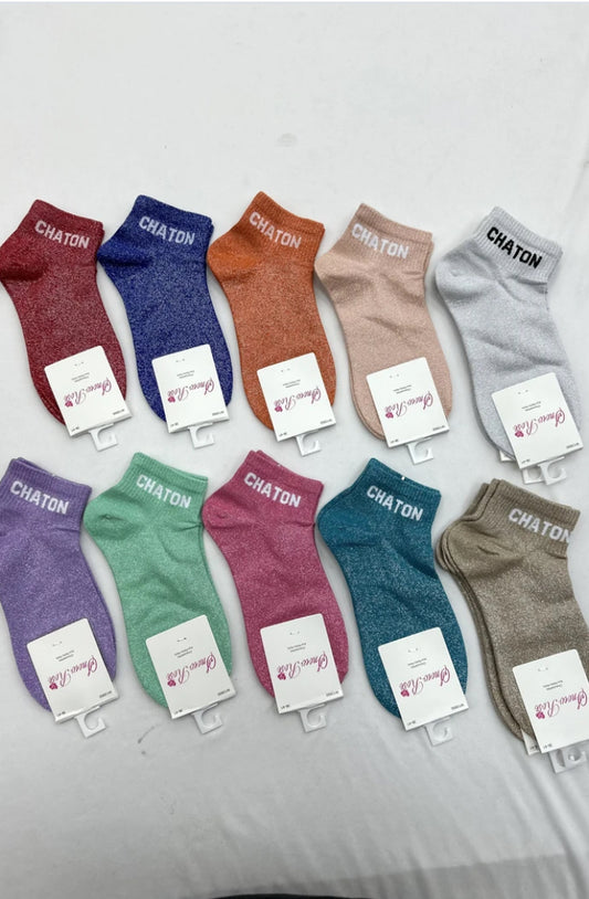 Chaussettes basses à paillettes CHATON