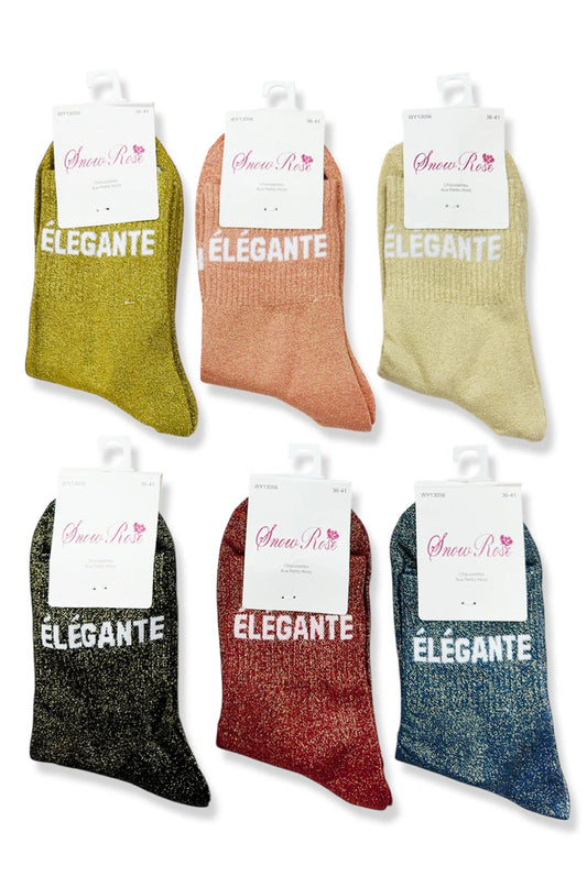 Chaussettes hautes à paillettes ÉLÉGANTE