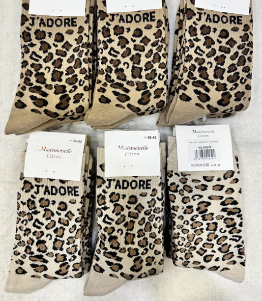 Chaussettes léopard J’adore