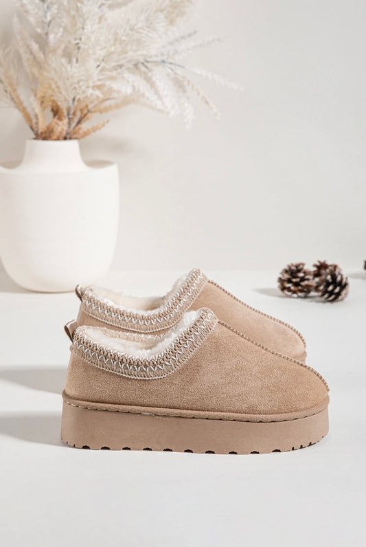 Bottines basses beige