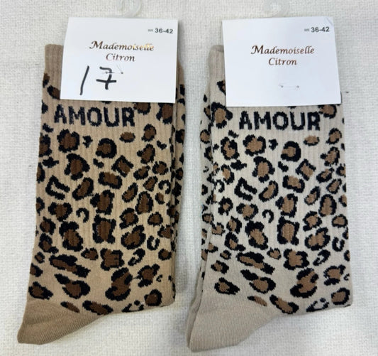 Chaussettes léopard Amour