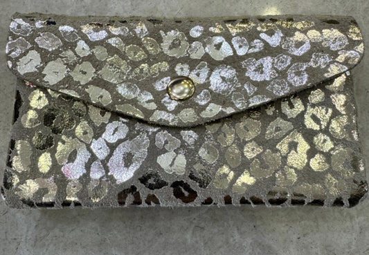 Porte monnaie léopard or