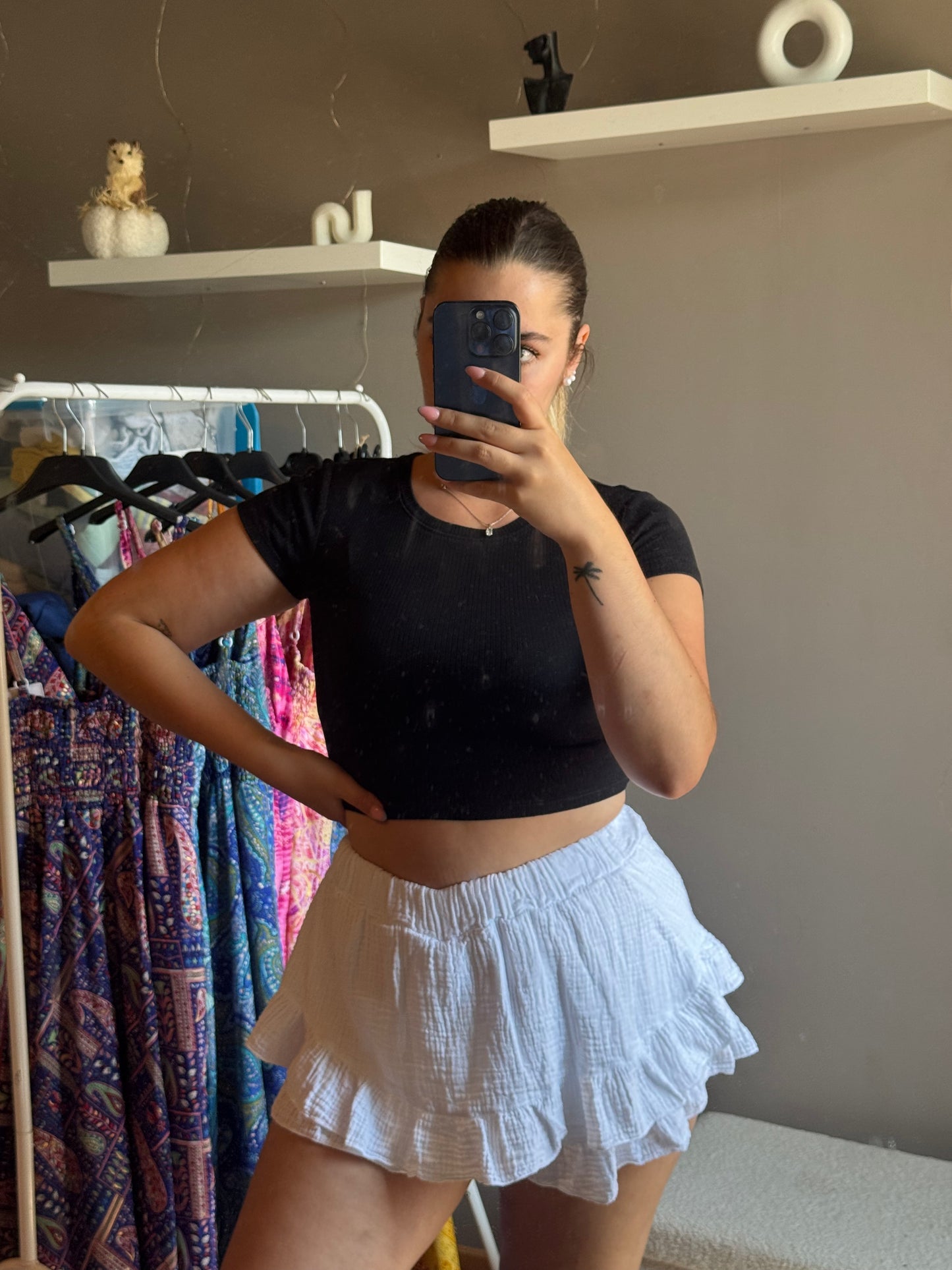 Jupe short Romy blanche - Manyliaboutique