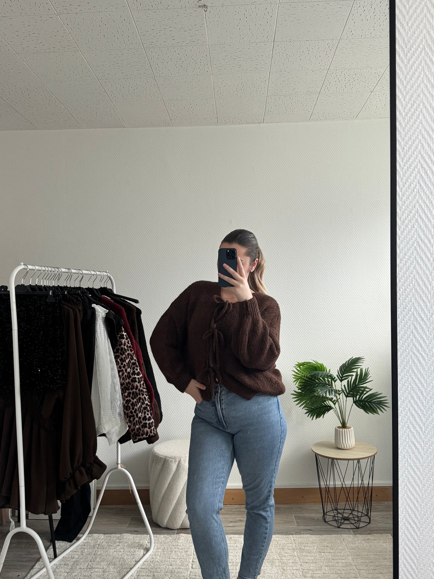 Gilet à noeuds marron