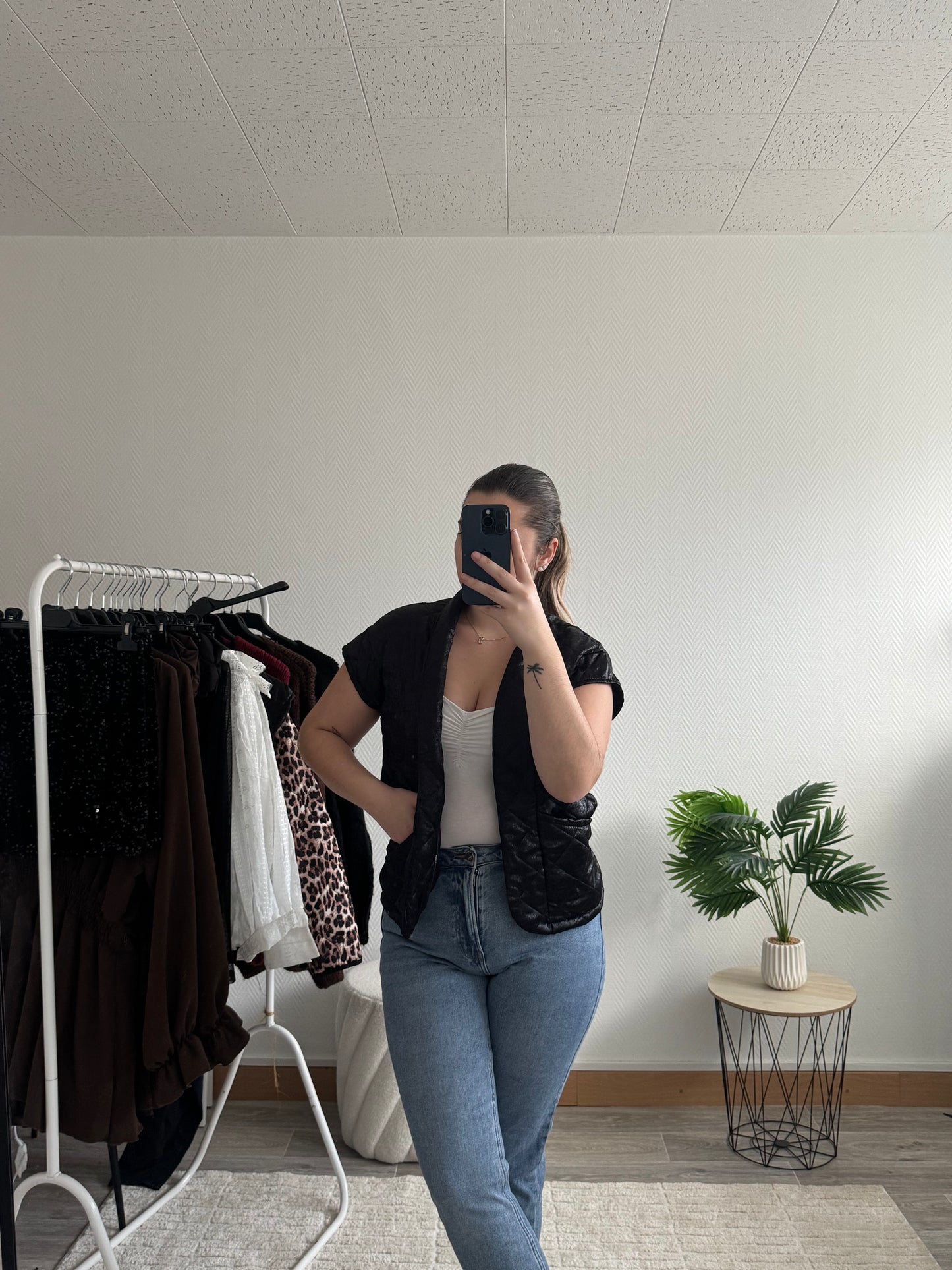 Veste sans manches brillante