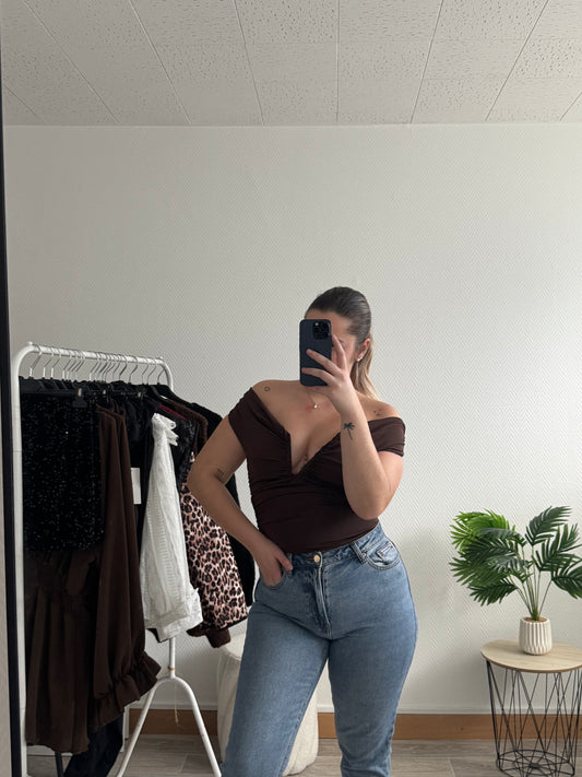 Body sans manches marron